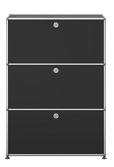 USM Haller Highboard 3 Klappen Graphitschwarz - FAST DELIVERY